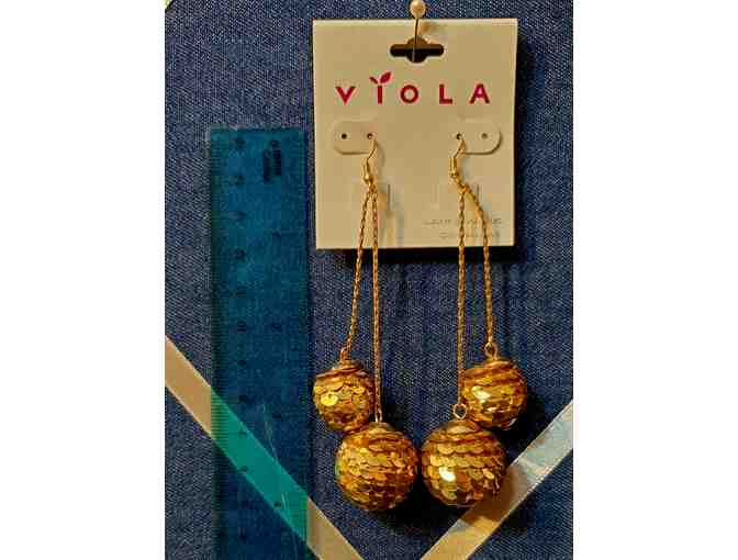 Earrings: Dress it up with Gold Sequins that will Rock the Room