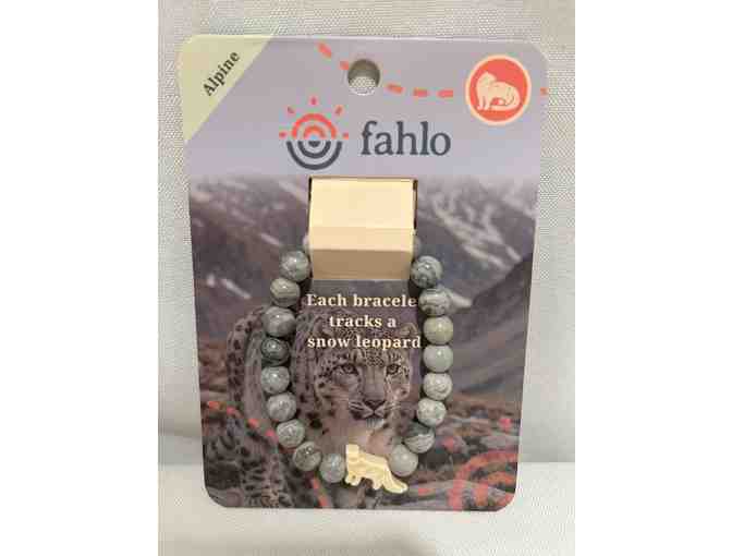 Fahlo Animal Tracking Bracelet & Plush Stuffy - Snow Leopard