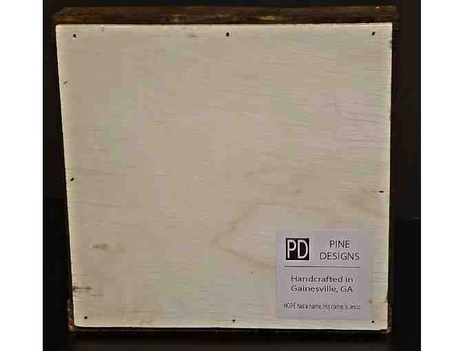 Lake Jordan Gift Set: Rustic, wood-framed map & insulated can holder