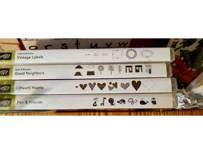 Stampin' Up! Gift Basket -- stamp sets + ink pads + paper + cards and more!!