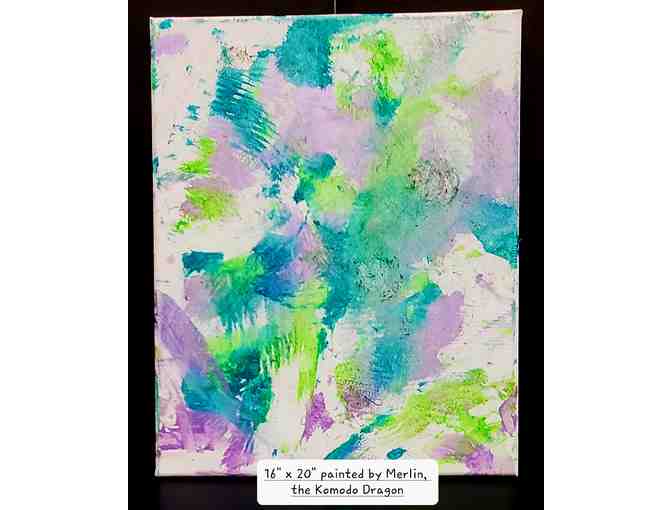 Animal Created Art by Merlin, the MGM Zoo's Komodo Dragon - Photo 1