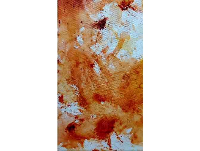 Animal Art created by J.J. the Giraffe at the Montgomery Zoo -- canvas is 24' x 18'