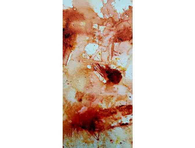 Animal Art created by J.J. the Giraffe at the Montgomery Zoo -- canvas is 24' x 18'