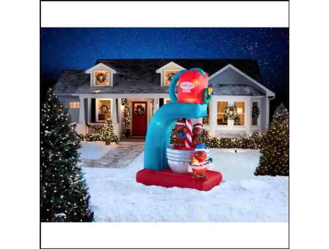 Gemmy Christmas Animated Airblown-Gingerbread Mixer Scene