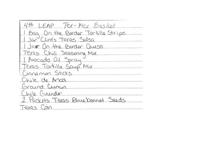 Tex-Mex Basket I- Cannon/Aydelotte