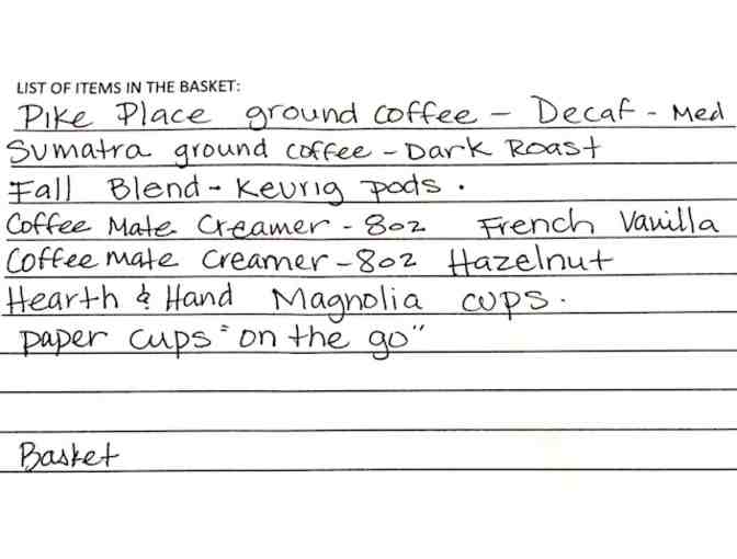 A-B-C 'C is for Coffee' Basket - Mirabella