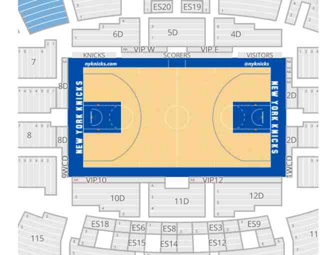 New York Knicks vs. Atlanta Hawks at MSG on Dec. 17, 2019 - Sit right behind the bench!