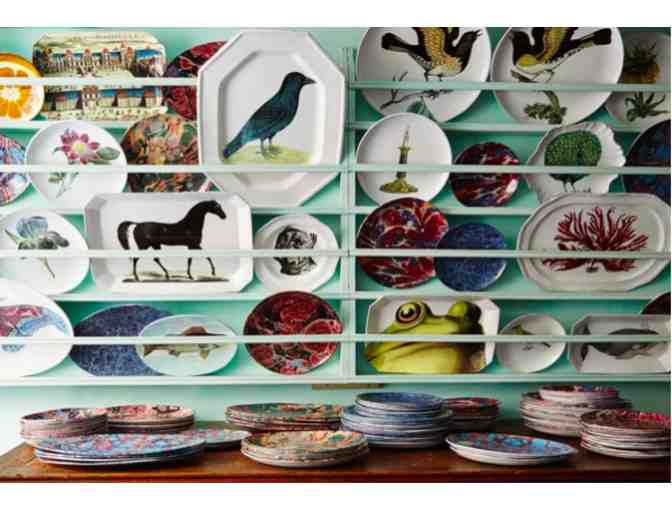 16' Rose with Leaves Round Plate by JOHN DERIAN