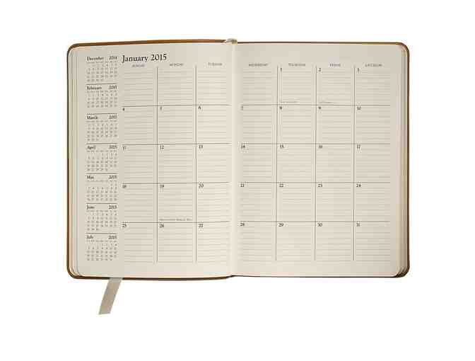 Calfskin Leather 2015 Desk Planner