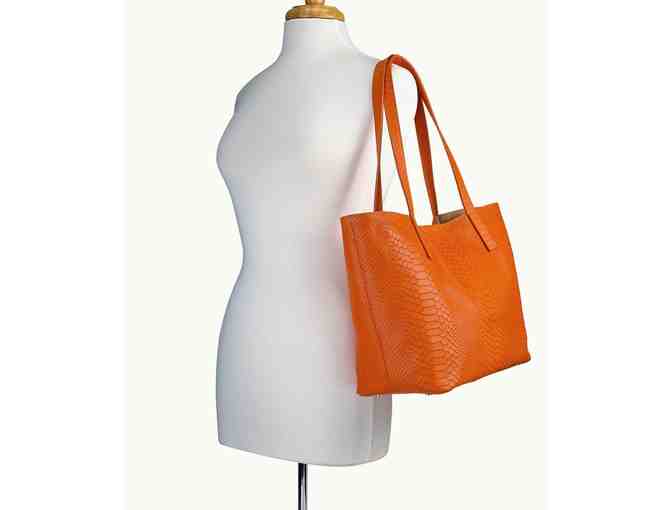 Python Embossed Leather Tote from GiGi New York