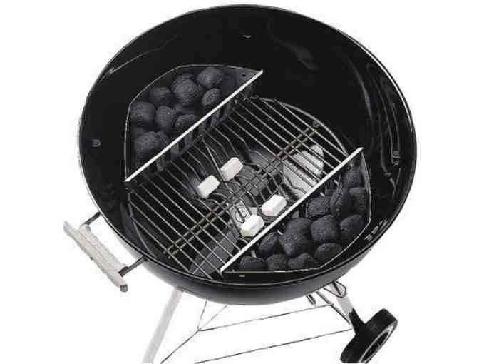 One-Touch Silver 22-1/2 in. Charcoal Kettle Grill in Black
