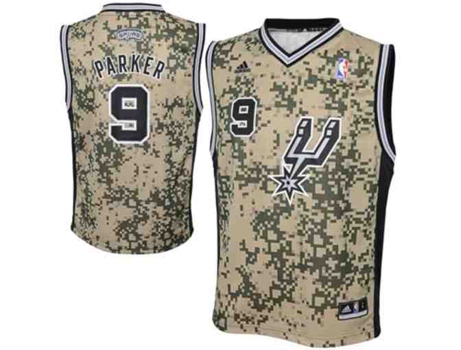 Tony Parker Autographed Spurs Champion Commemorative 2013-2014 Military Inspired Jersey