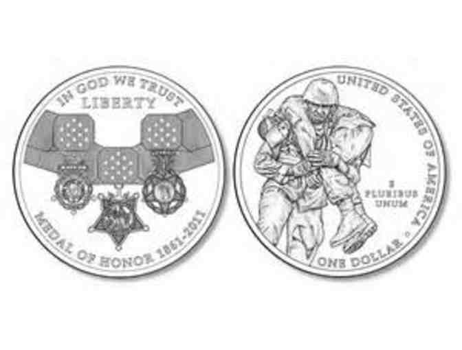 2011 U.S. Mint Medal of Honor Silver Dollar BU and DVD