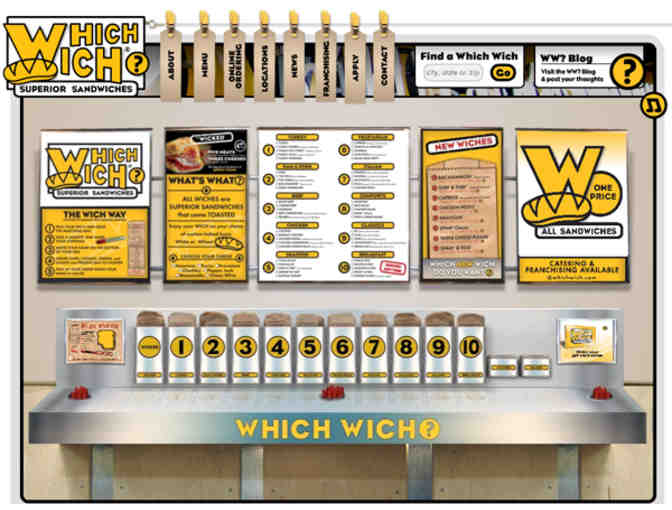 Which Wich - 9 Customized Sandwiches - Beaumont,TX