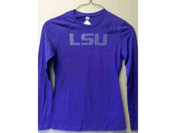 LSU Shirts Autographed by T-Bob Hebert