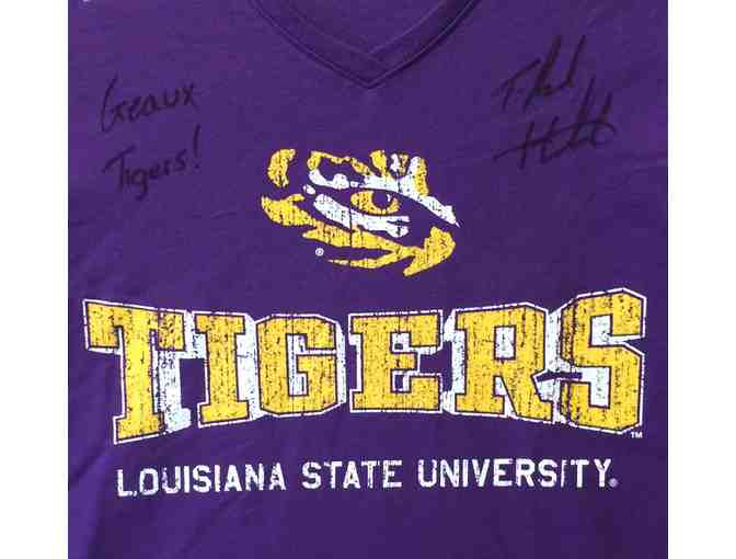 LSU Shirts Autographed by T-Bob Hebert