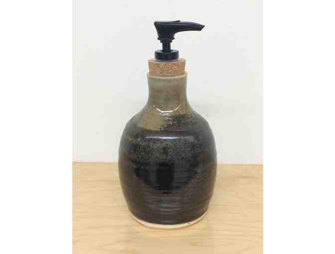 Handmade Stoneware Soap Dispenser with hardware