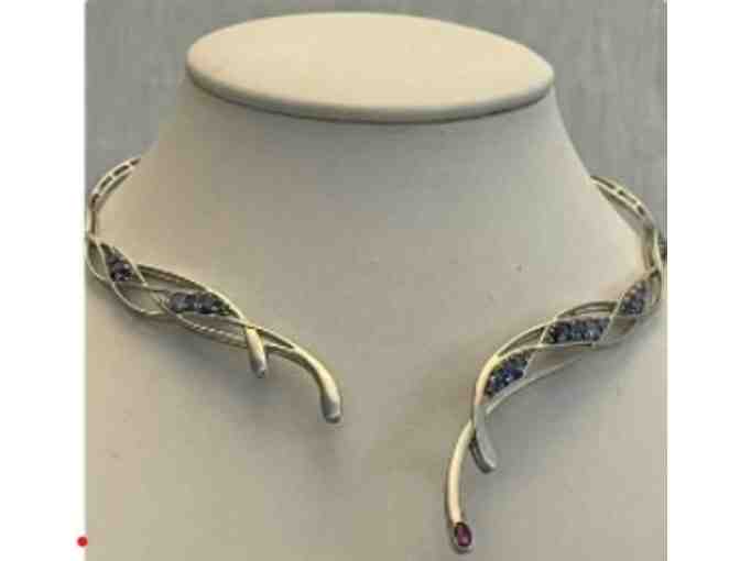 Sapphire Choker and Earrings