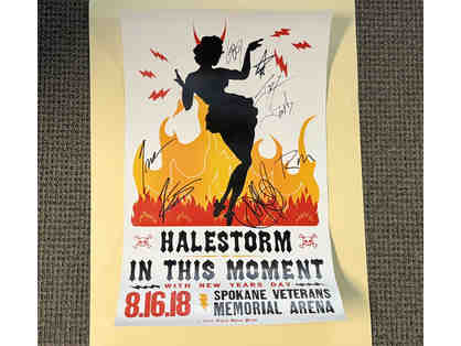 Autographed Halestorm & In This Moment Poster