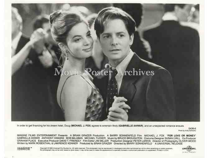 FOR LOVE OR MONEY, 1993, 8x10 production stills, Michael J. Fox, Gabrielle Anwar