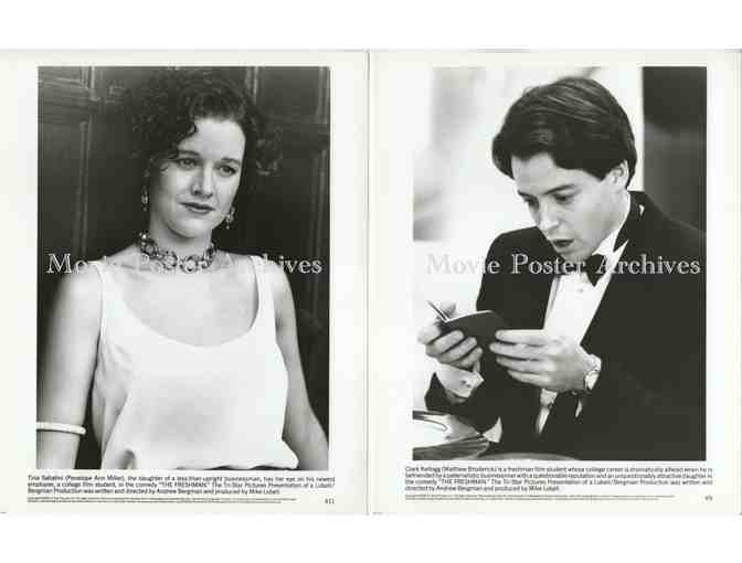 FRESHMAN, 1990, 8x10 production stills, Matthew Broderick, Marlon Brando, Bruno Kirby