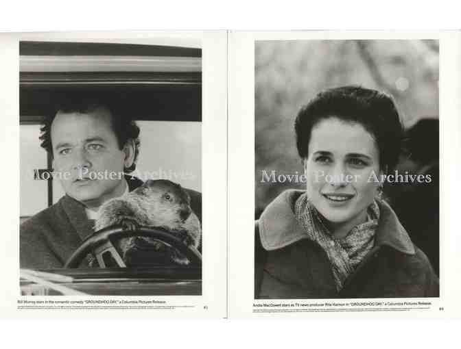 GROUNDHOG DAY, 1993, 8x10 production stills, Bill Murray, Andie MacDowell, Chris Elliott