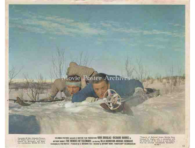 HEROES OF TELEMARK, 1966, Mini Lobby Cards, Kirk Douglas, Richard Harris, Michael Redgrave