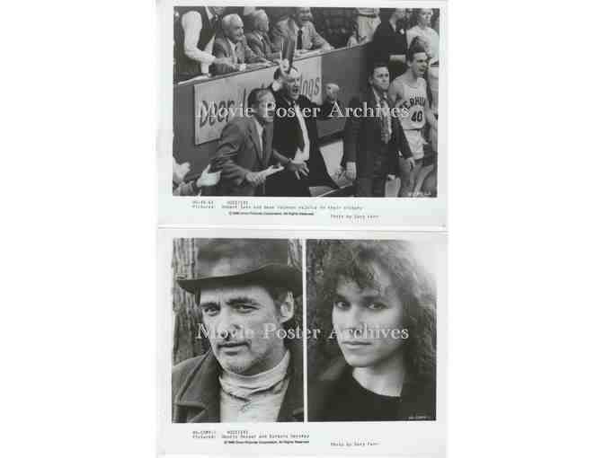 HOOSIERS, 1986, 8x10 production stills, Gene Hackman, Barbara Hershey, Dennis Hopper