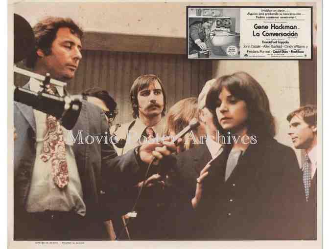 CONVERSATION, 1974, lobby card set, Gene Hackman, Cindy Williams, Harrison Ford, Teri Garr