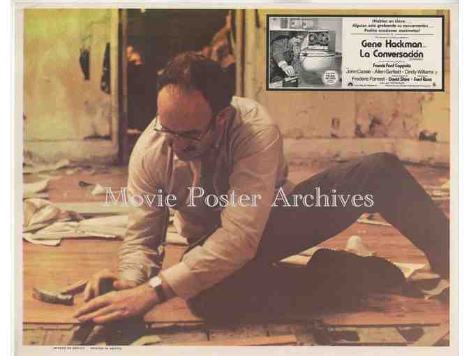 CONVERSATION, 1974, lobby card set, Gene Hackman, Cindy Williams, Harrison Ford, Teri Garr