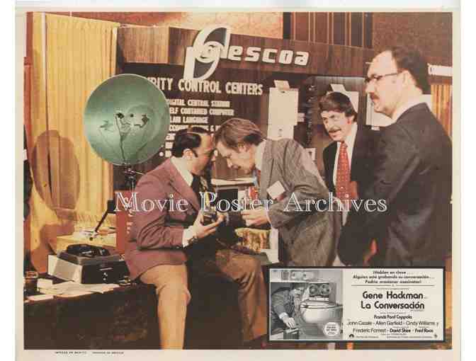 CONVERSATION, 1974, lobby card set, Gene Hackman, Cindy Williams, Harrison Ford, Teri Garr