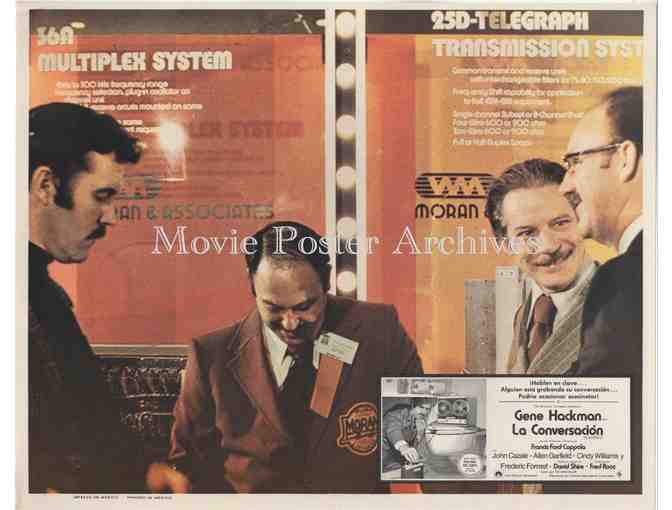 CONVERSATION, 1974, lobby card set, Gene Hackman, Cindy Williams, Harrison Ford, Teri Garr