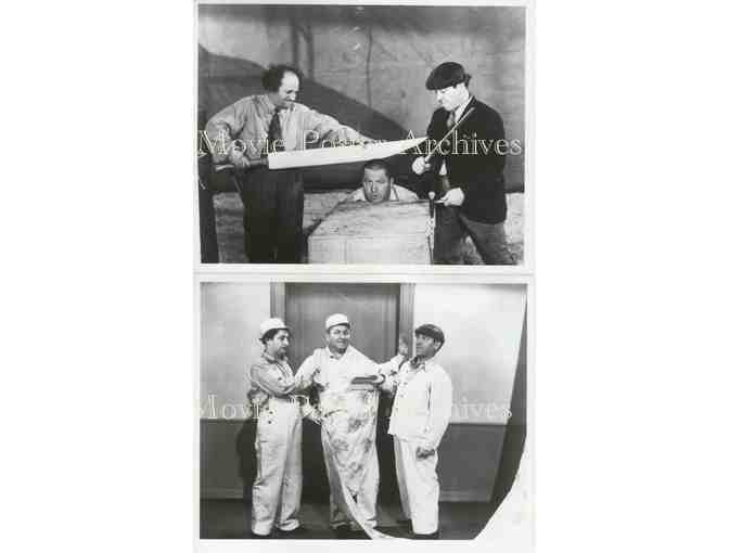 THREE STOOGES, 10 CLASSIC PHOTOS, Curly Howard, Mo Howard, Shemp Howard, Larry Fine.