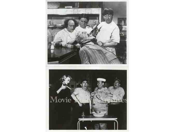 THREE STOOGES, 10 CLASSIC PHOTOS, Curly Howard, Mo Howard, Shemp Howard, Larry Fine.