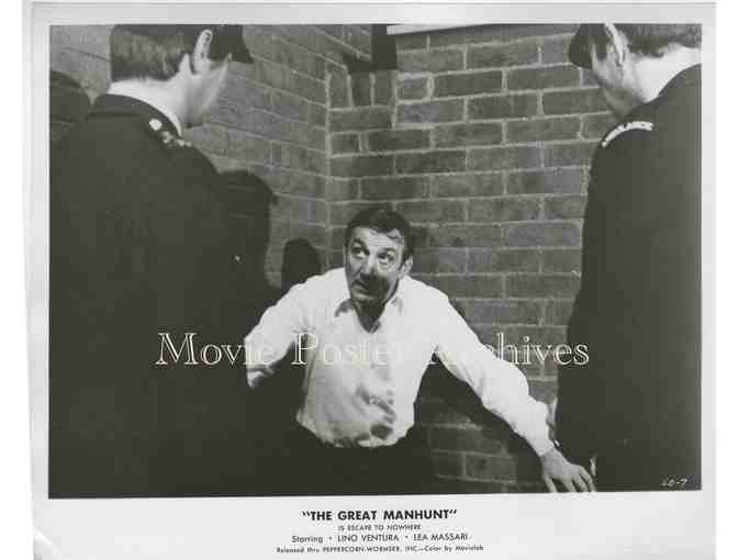 GREAT MANHUNT 1974 8x10 still set of 12, Lino Ventura, Lea Massari