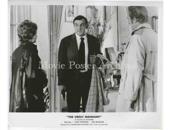 GREAT MANHUNT 1974 8x10 still set of 12, Lino Ventura, Lea Massari