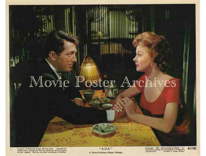 ADA, 1961 8x10 MLC set, Susan Hayward, Dean Martin, Ralph Meeker Martin Balsam.