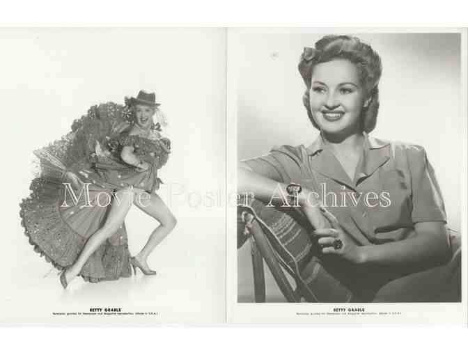 BETTY GRABLE, group of 10 8x10 classic celebrity portraits and photos