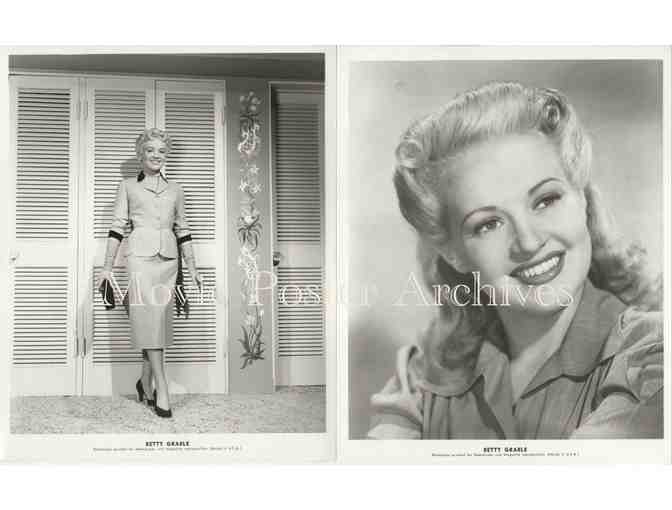 BETTY GRABLE, group of 10 8x10 classic celebrity portraits and photos