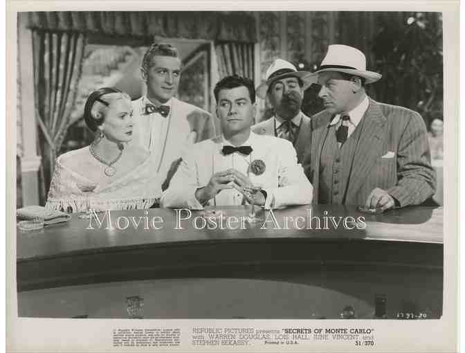 SECRETS OF MONTE CARLO 1951 8x10 still set, Warren Douglas, Lois Hall, June Vincent.