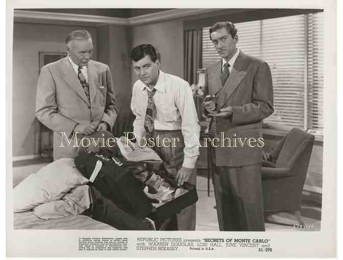 SECRETS OF MONTE CARLO 1951 8x10 still set, Warren Douglas, Lois Hall, June Vincent.