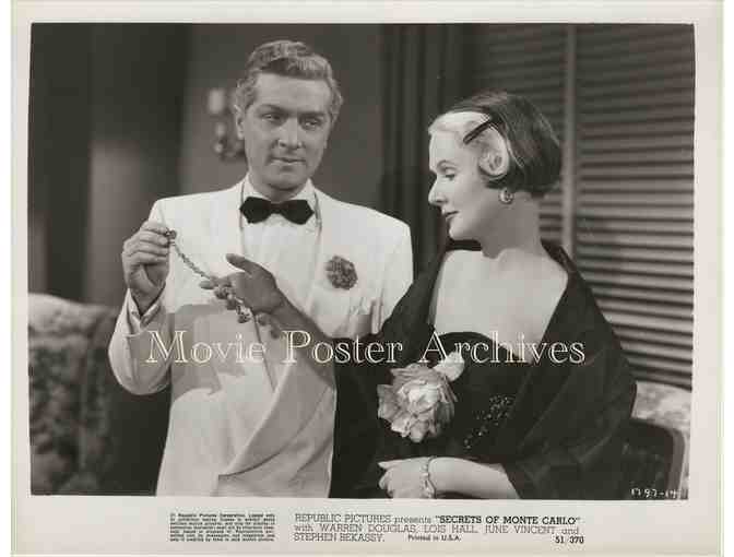SECRETS OF MONTE CARLO 1951 8x10 still set, Warren Douglas, Lois Hall, June Vincent.