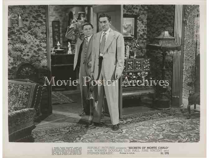 SECRETS OF MONTE CARLO 1951 8x10 still set, Warren Douglas, Lois Hall, June Vincent.
