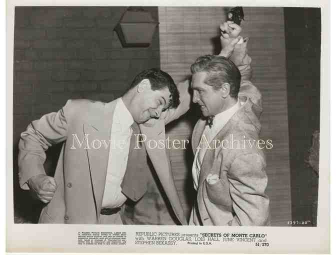 SECRETS OF MONTE CARLO 1951 8x10 still set, Warren Douglas, Lois Hall, June Vincent.