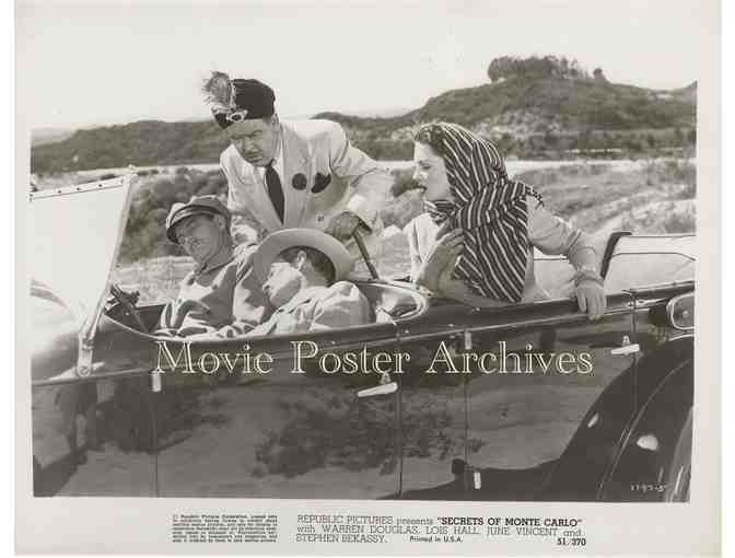 SECRETS OF MONTE CARLO 1951 8x10 still set, Warren Douglas, Lois Hall, June Vincent.