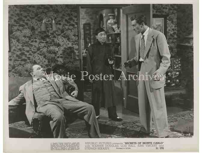 SECRETS OF MONTE CARLO 1951 8x10 still set, Warren Douglas, Lois Hall, June Vincent.