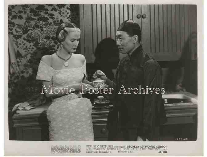 SECRETS OF MONTE CARLO 1951 8x10 still set, Warren Douglas, Lois Hall, June Vincent.