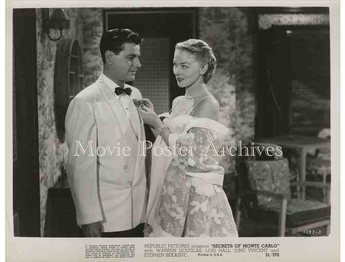 SECRETS OF MONTE CARLO 1951 8x10 still set, Warren Douglas, Lois Hall, June Vincent.