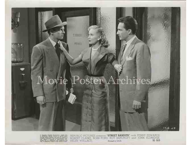 STREET BANDITS 1951 8x10 presskit stills, Penny Edwards, Robert Clare and Roy Barcroft.