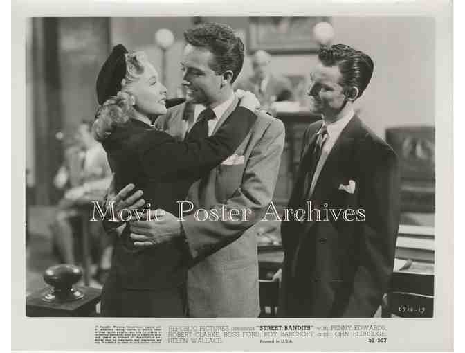 STREET BANDITS 1951 8x10 presskit stills, Penny Edwards, Robert Clare and Roy Barcroft.